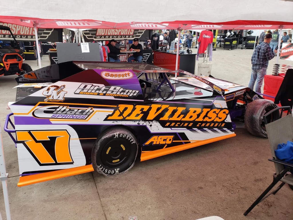 DeVilbiss #17 under the Motorsports Warehouse tent