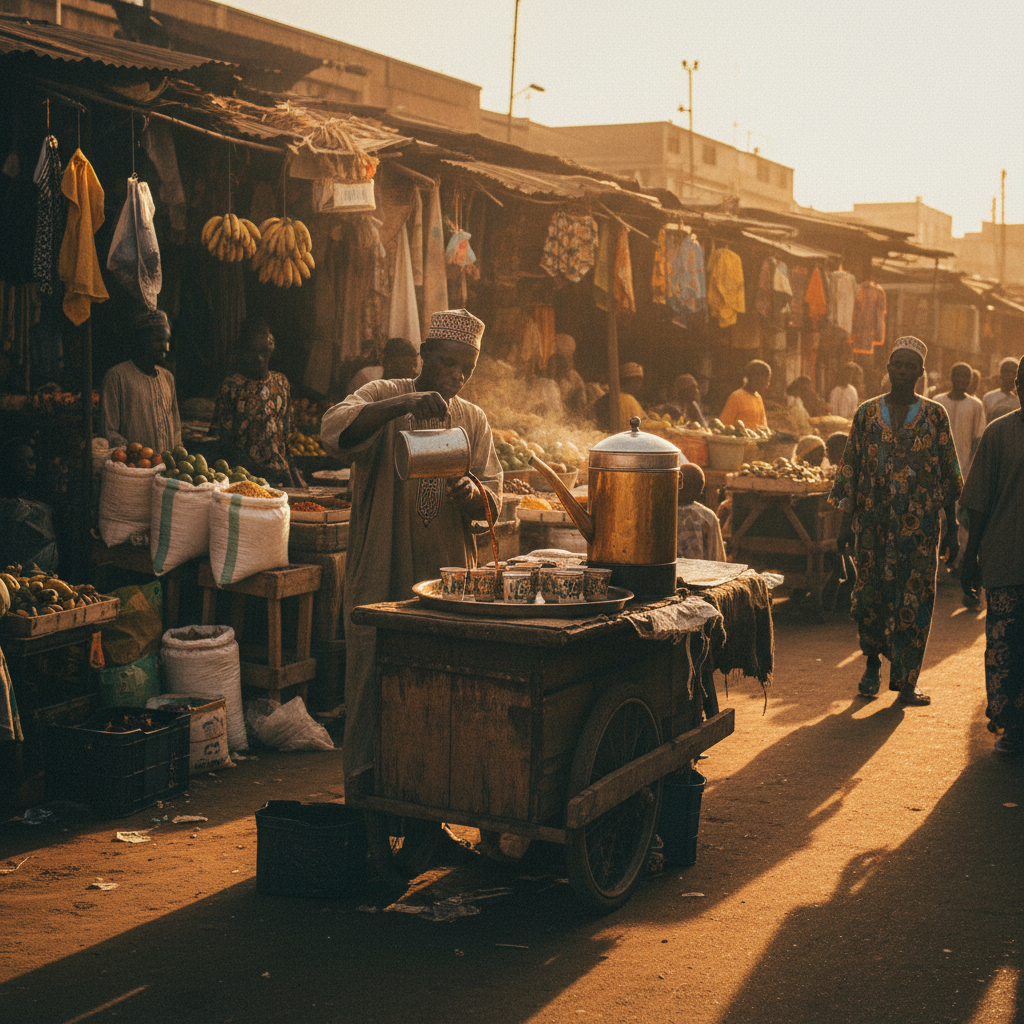 Traditional West African Café Touba coffee culture