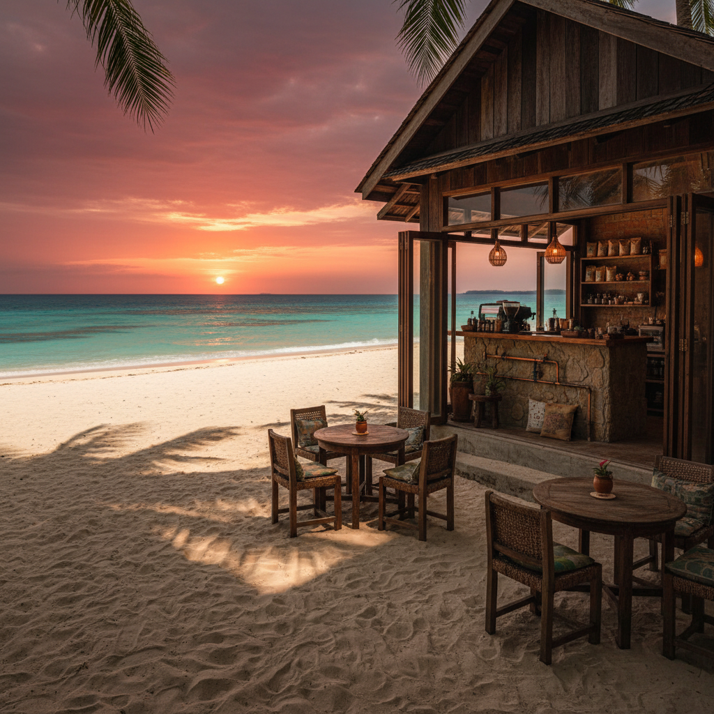 Boracay beach at golden hour