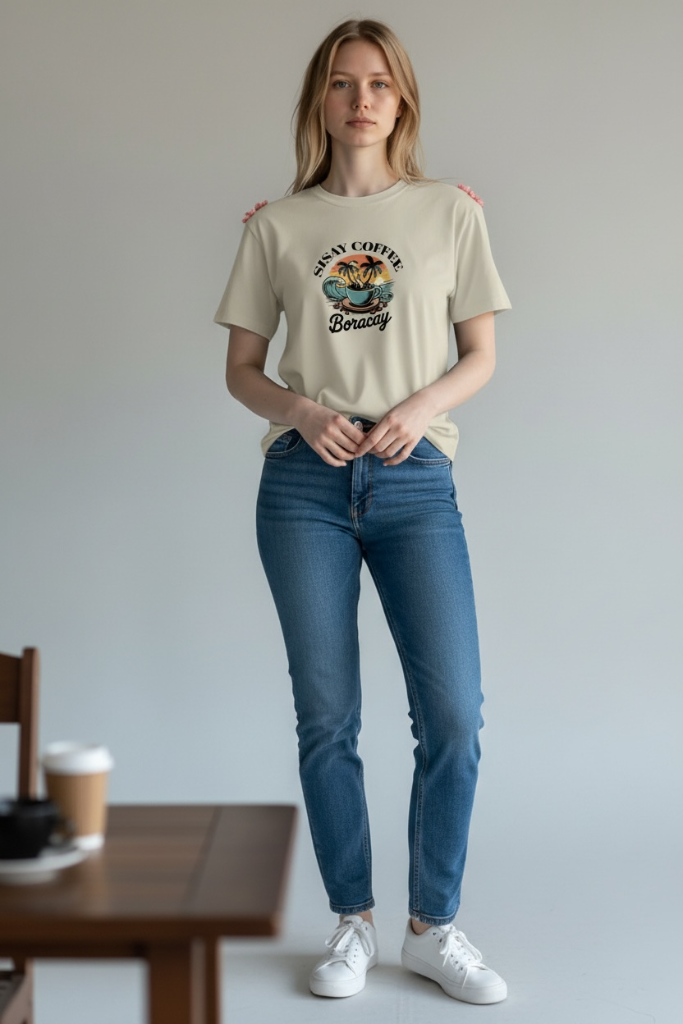 Sisay Coffee Boracay T-Shirt — Cream view 3