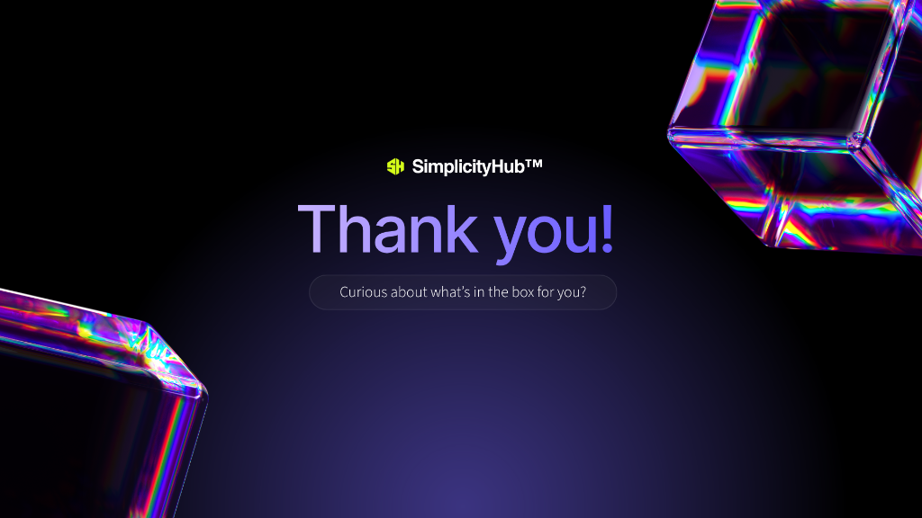 SimplicityHub certificate download screenshot