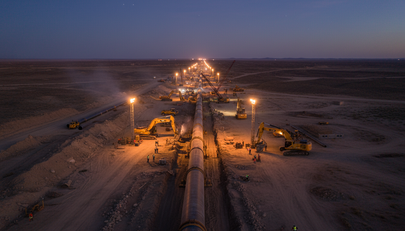 Pipeline construction project