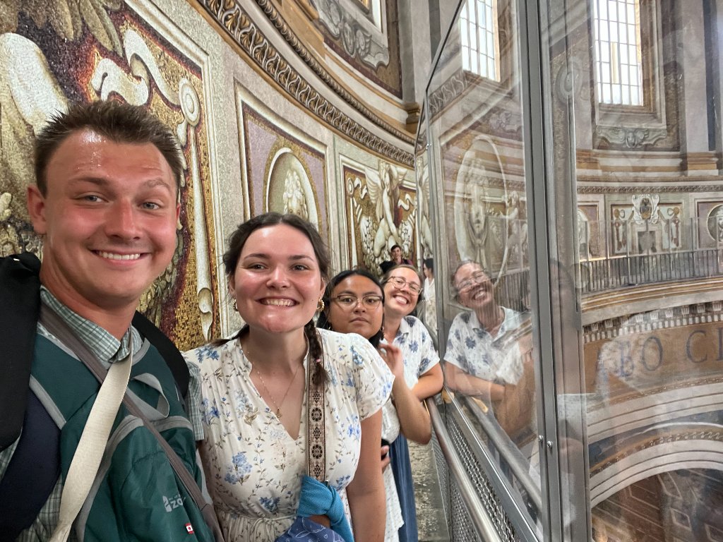 Inside St. Peter's — climbing toward heaven