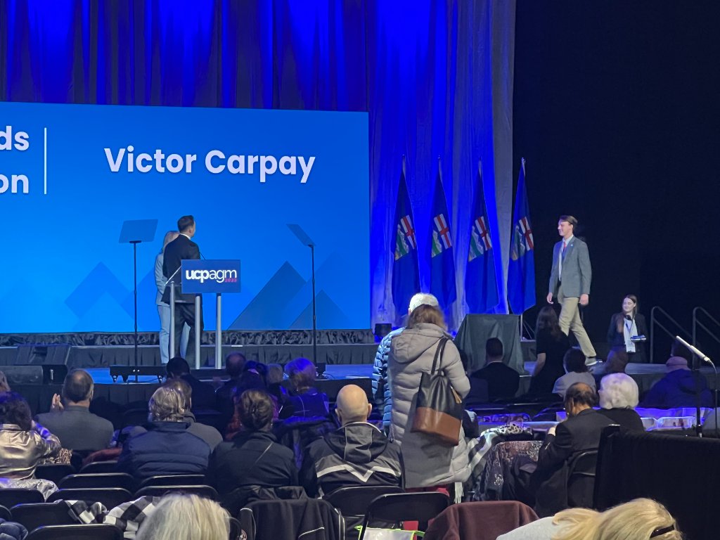 On stage at the UCP AGM — Victor Carpay