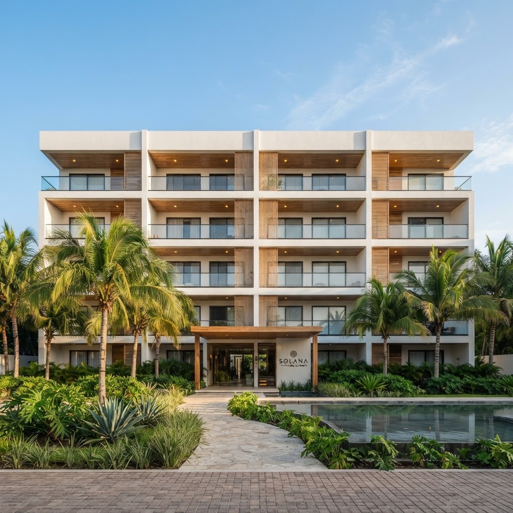 Condominio residencial moderno en Playa del Carmen