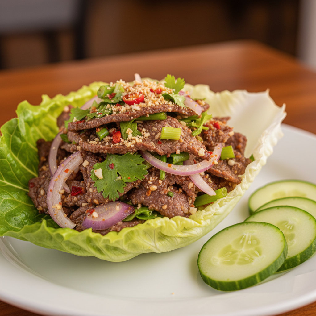 Northern Thai beef salad (Nam Tok)