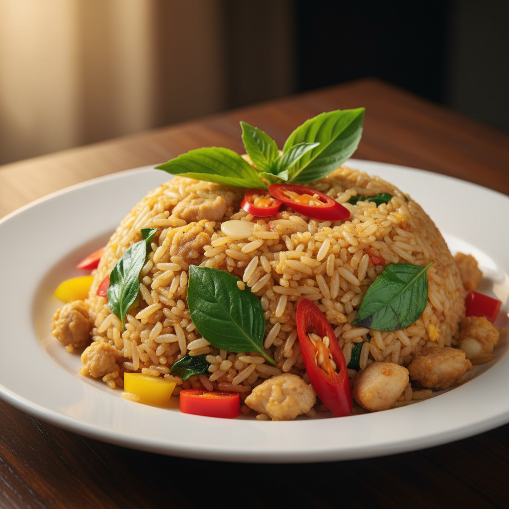 Spicy basil fried rice