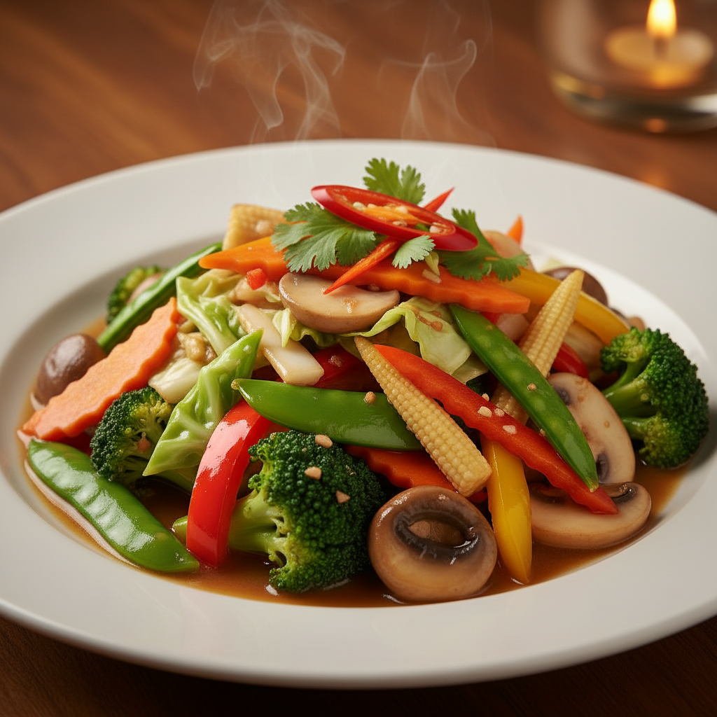 Stir-fried mixed vegetables