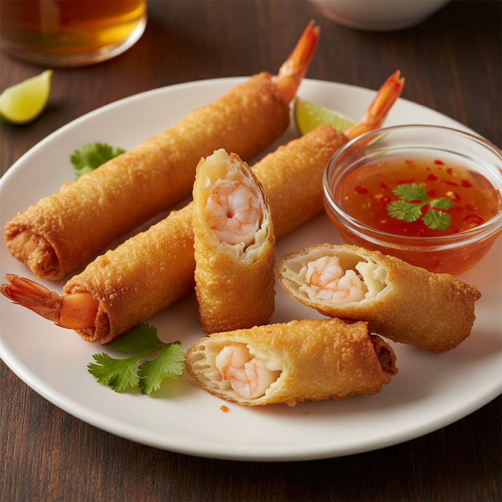 Crispy shrimp rolls