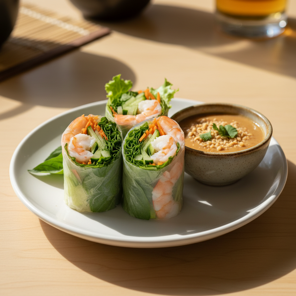 Fresh rolls with shrimp