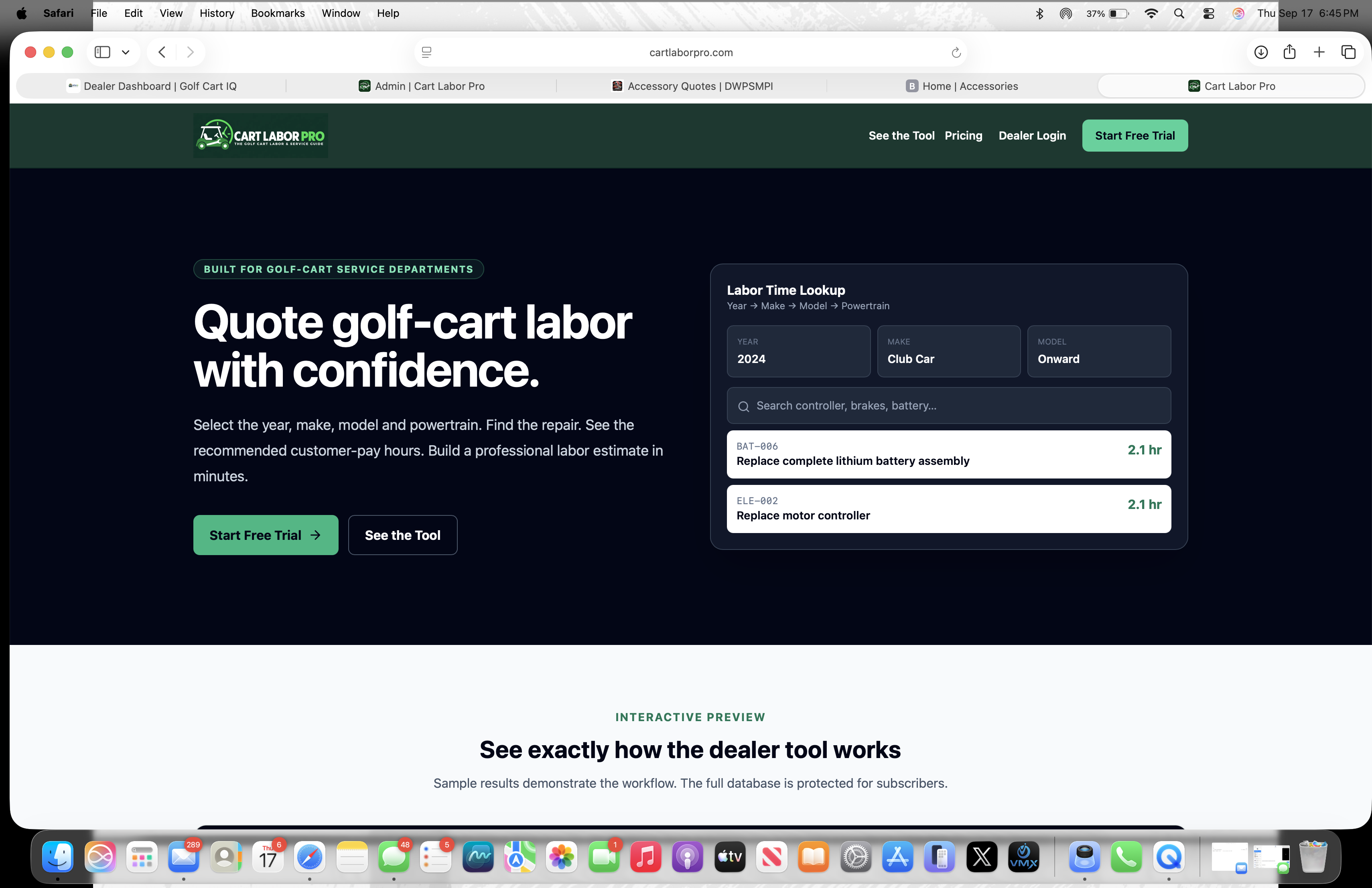Cart Labor Pro screenshot