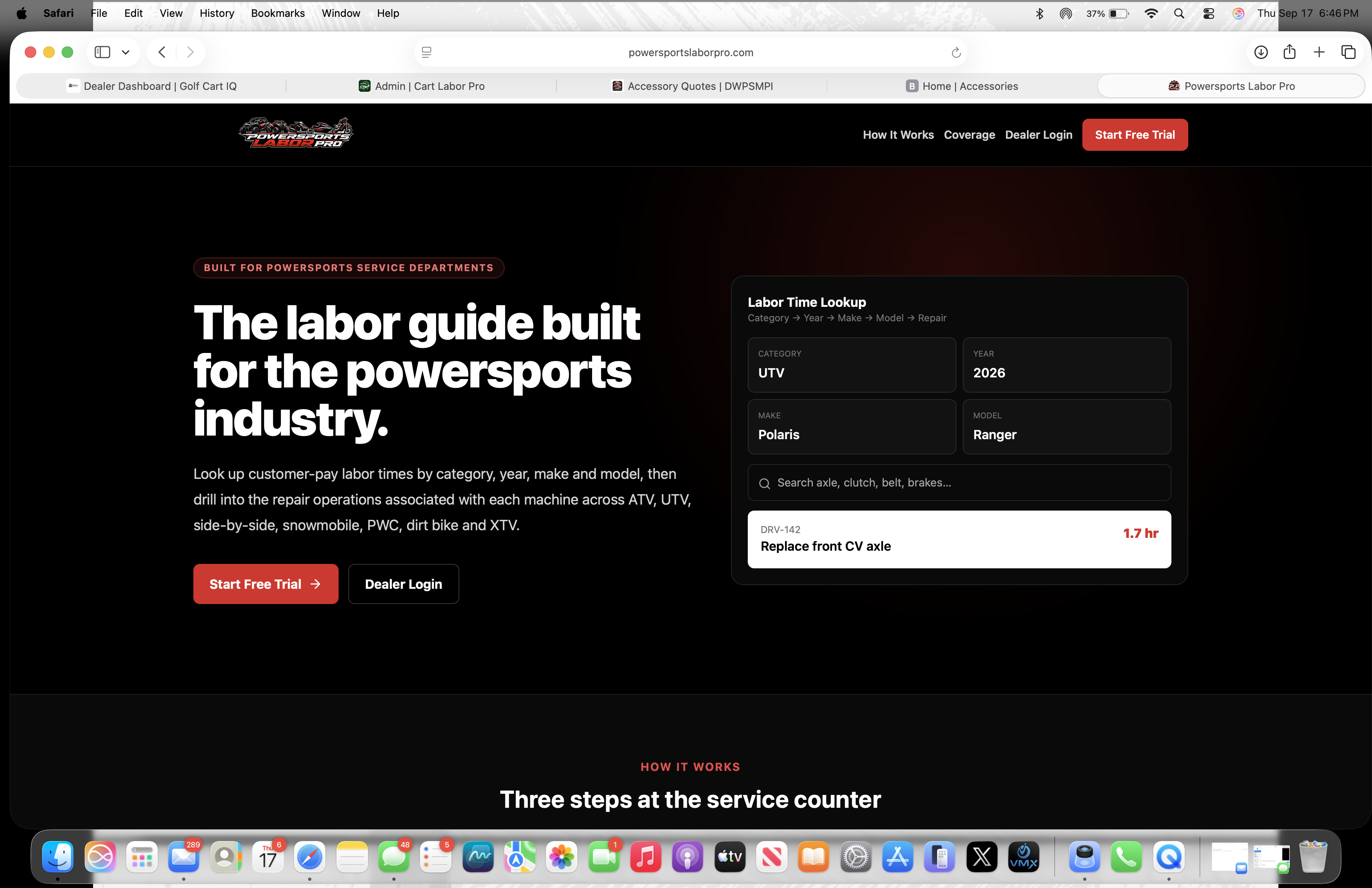 Powersports Labor Pro screenshot