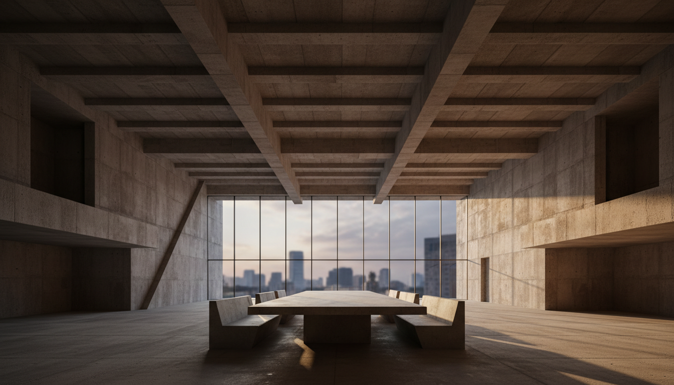 Brutalist architectural meeting hall