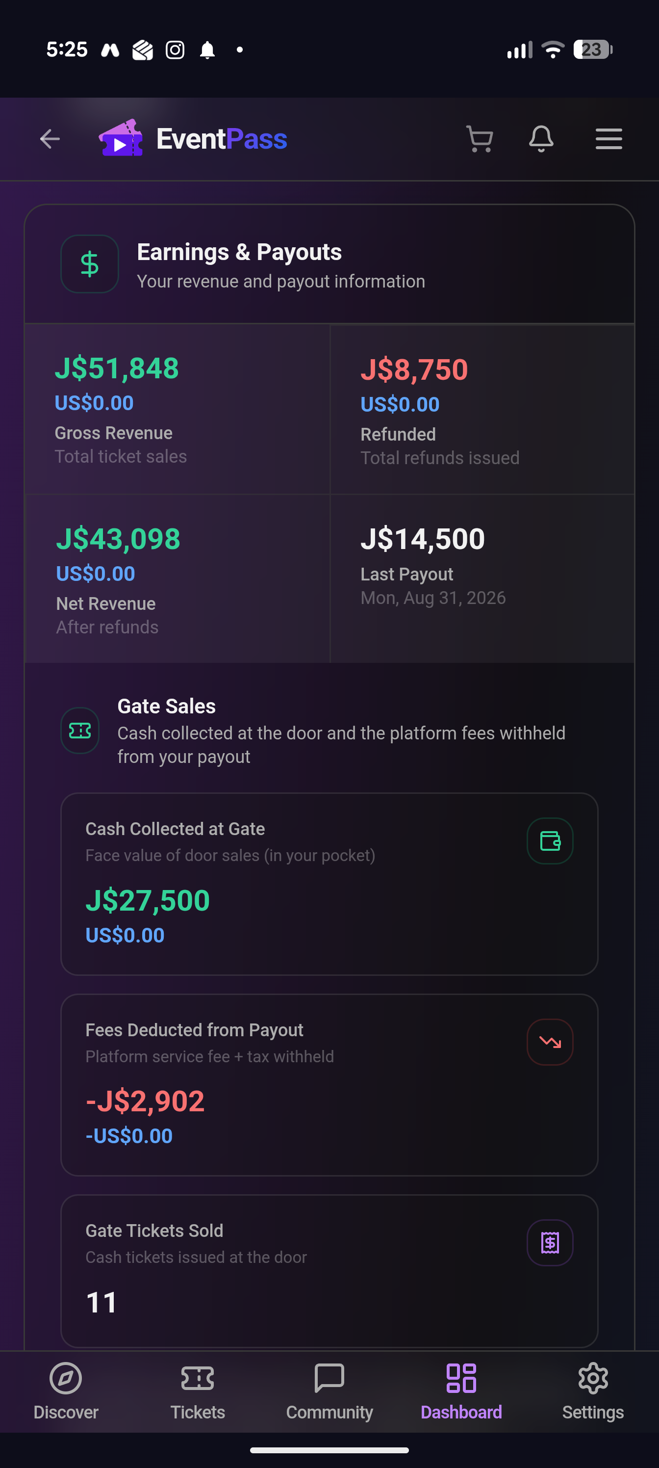 Earnings & Payouts