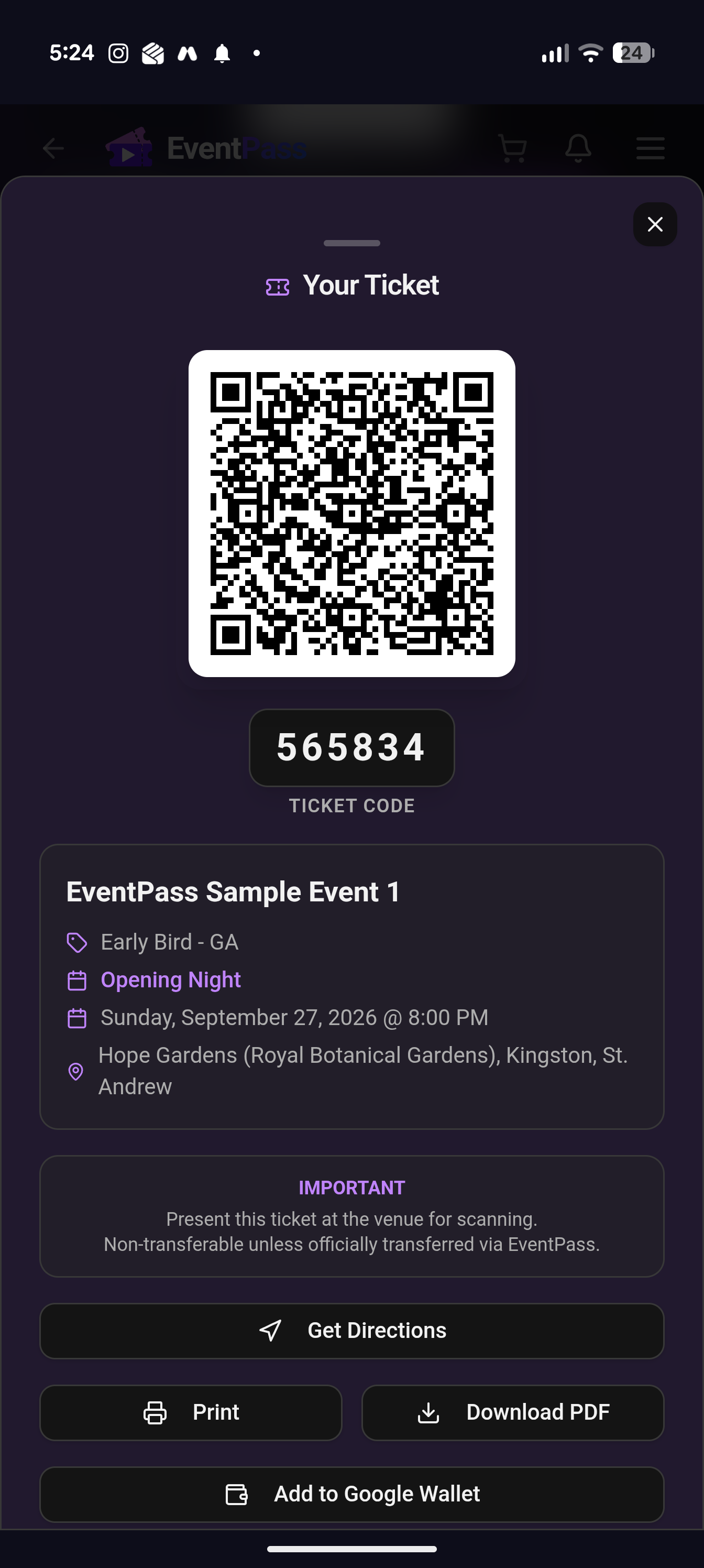 Your Ticket