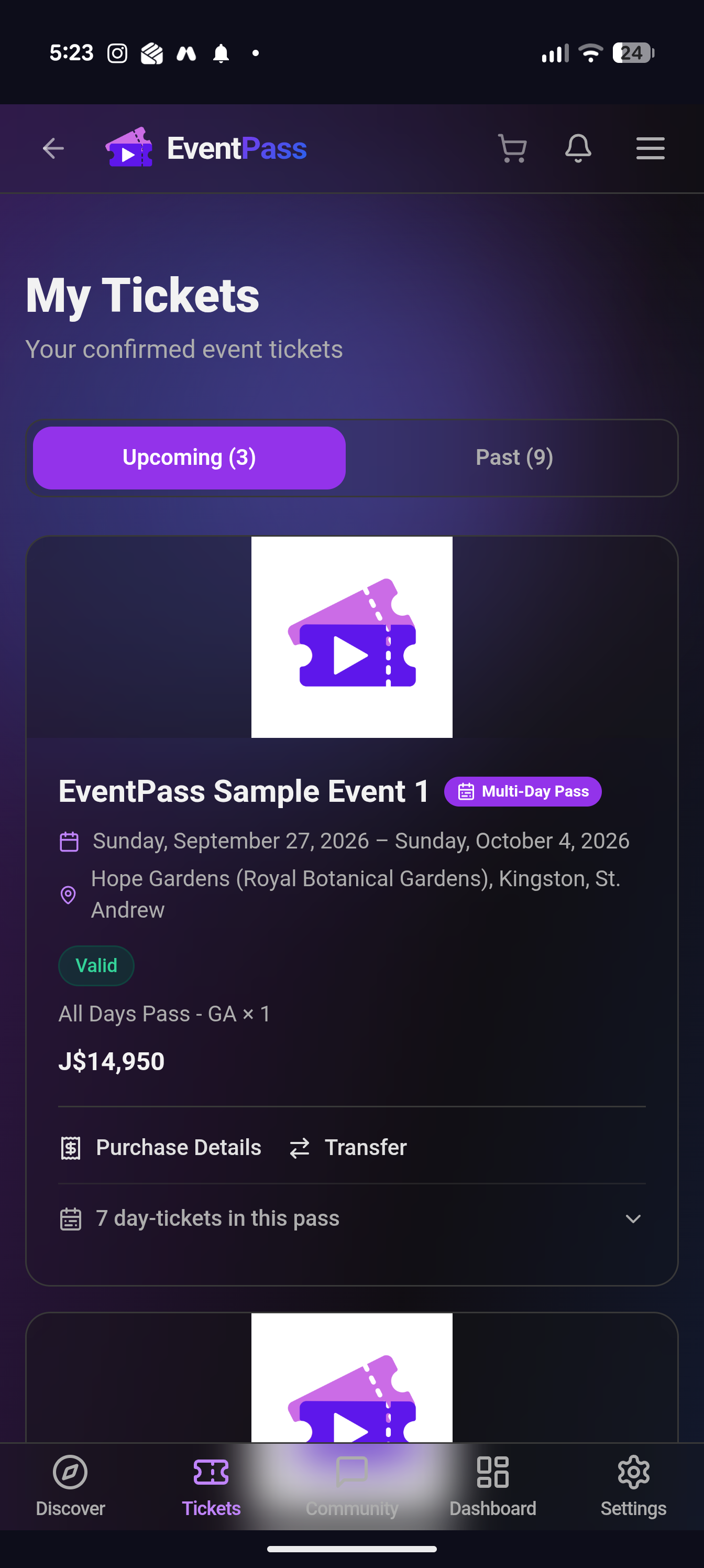 My Tickets