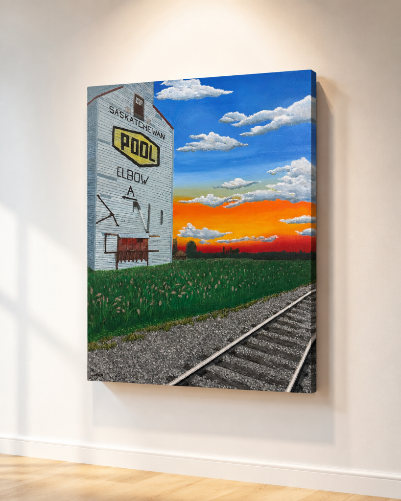 Prairie Sentinel at Dusk - painting by Lynn Kaye
