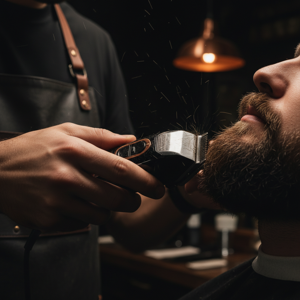 Basic Beard Trim - macro texture photograph representing this barbering service