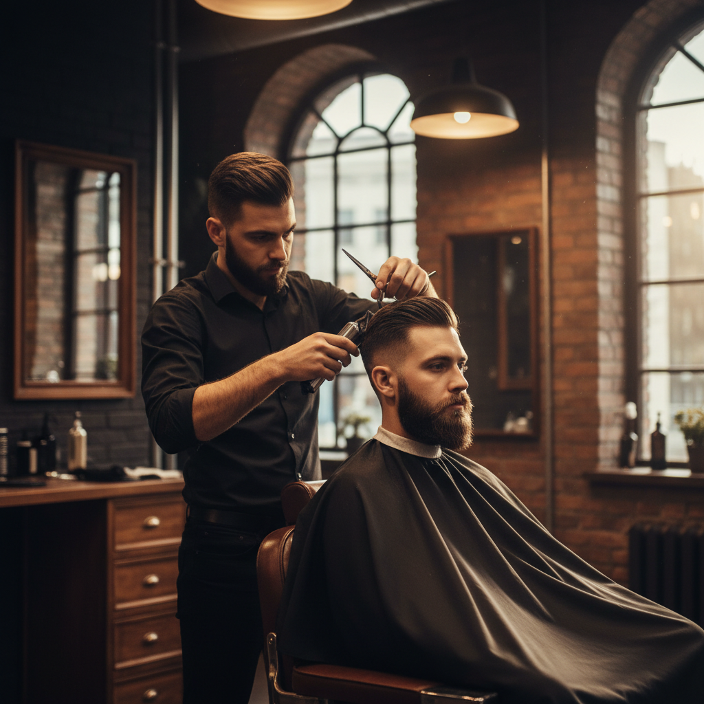 Basic Haircut - macro texture photograph representing this barbering service