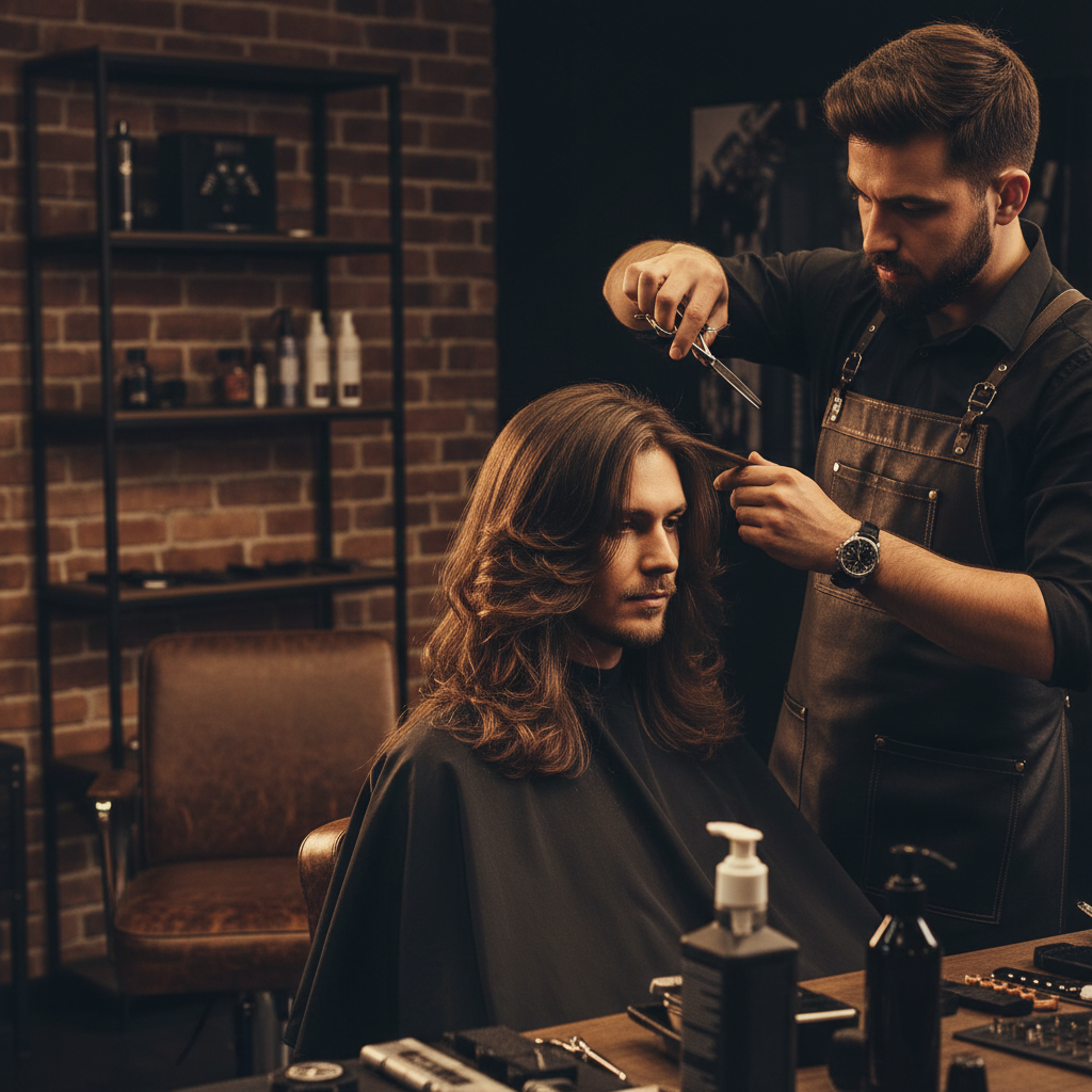 Advanced Haircut — Long Hair / Personalized - macro texture photograph representing this barbering service