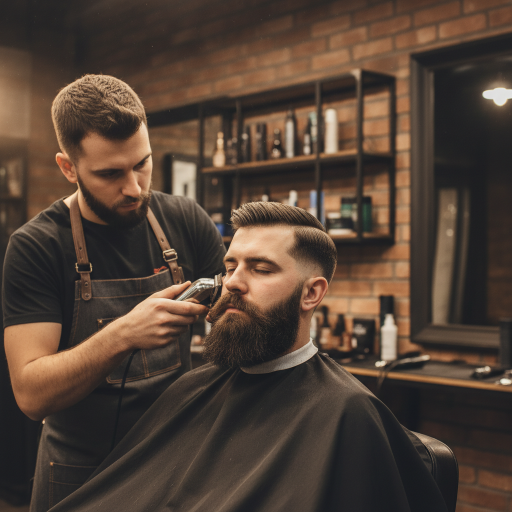 Basic Haircut + Advanced Beard Trim - macro texture photograph representing this barbering service