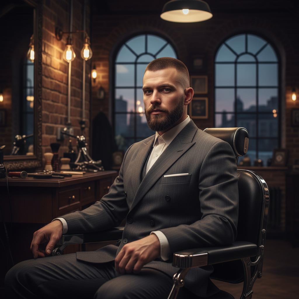 Buzz Cut - macro texture photograph representing this barbering service