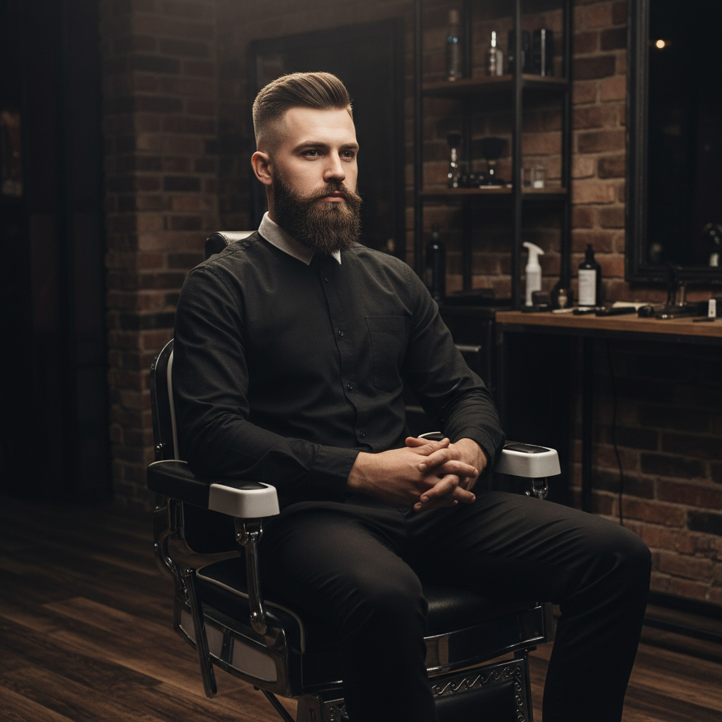 Zero Fade + Advanced Beard Trim - macro texture photograph representing this barbering service