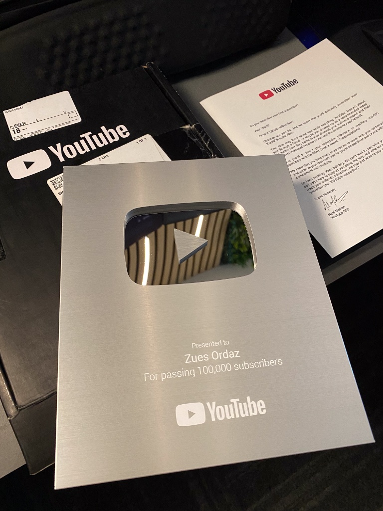 YouTube 100K Silver Play Button