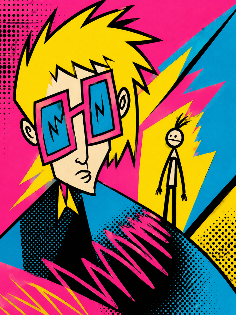 Neon Dog & Figure