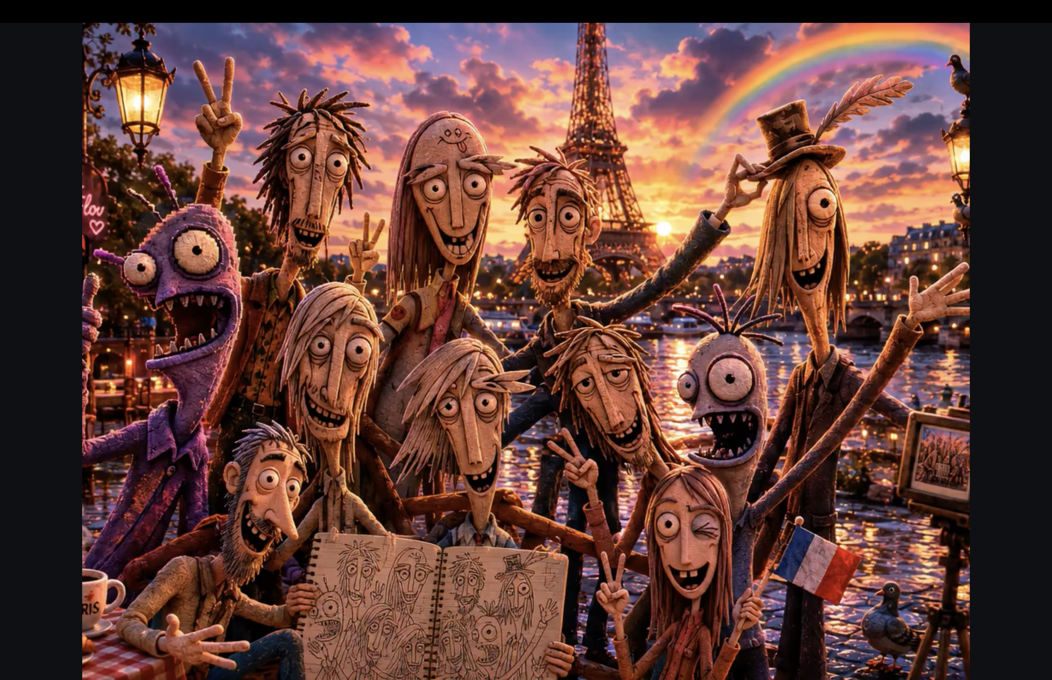 Paris Sunset Claymation Crew
