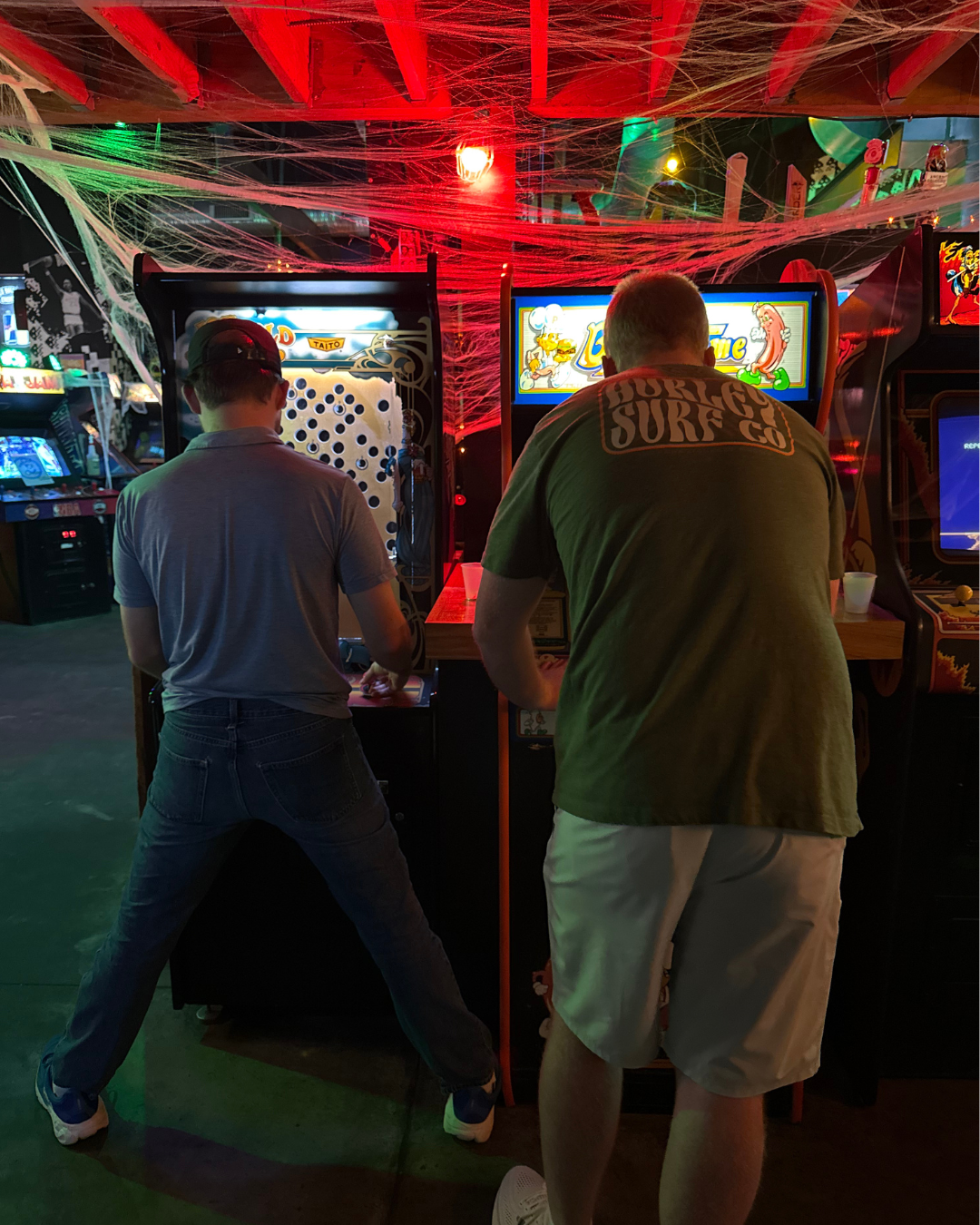 Social Circle members at arcade cabinets