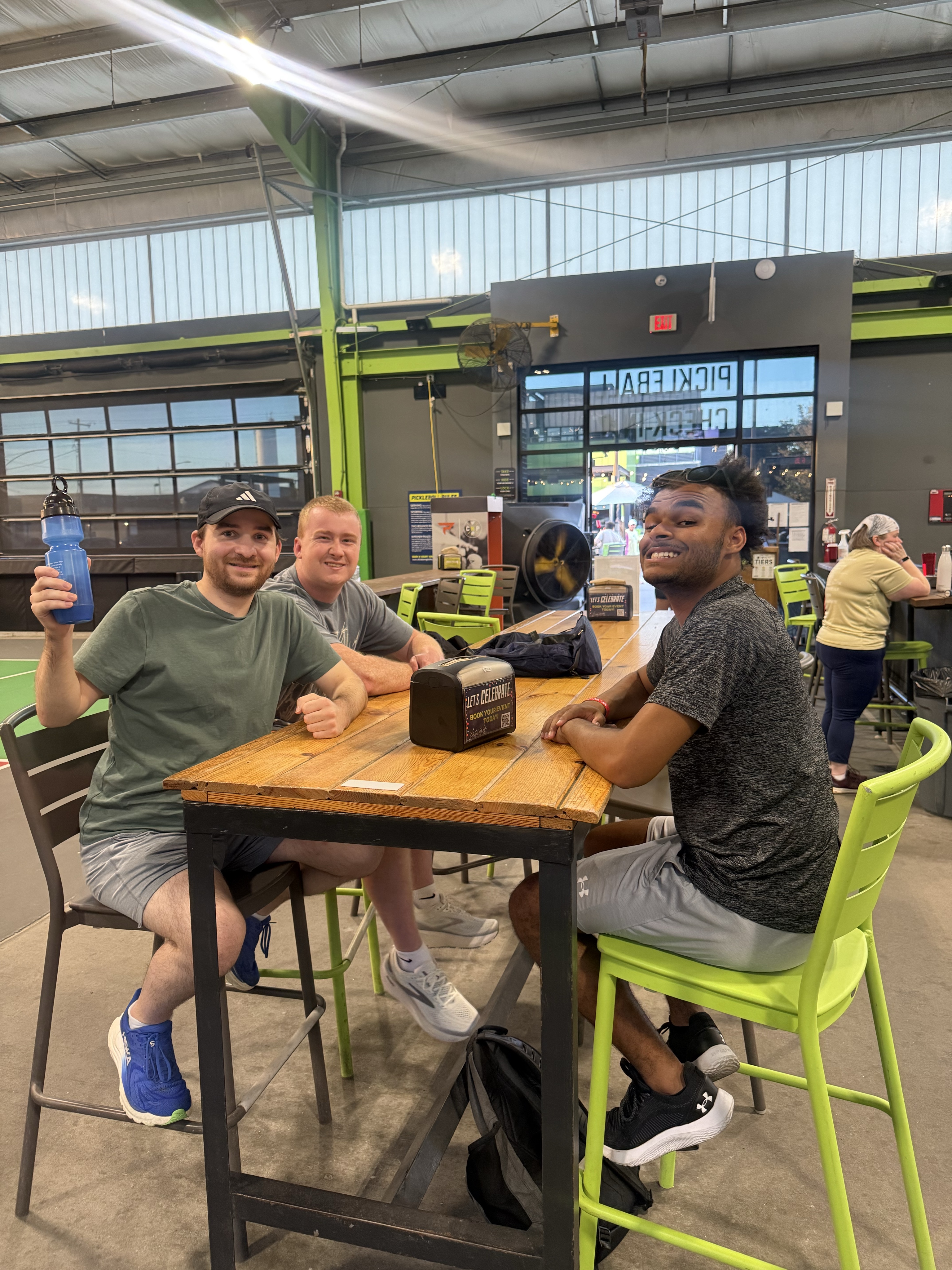 Social Circle members at a pickleball facility