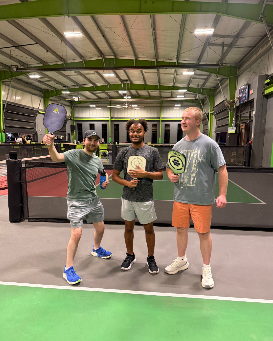Social Circle members posing with pickleball paddles