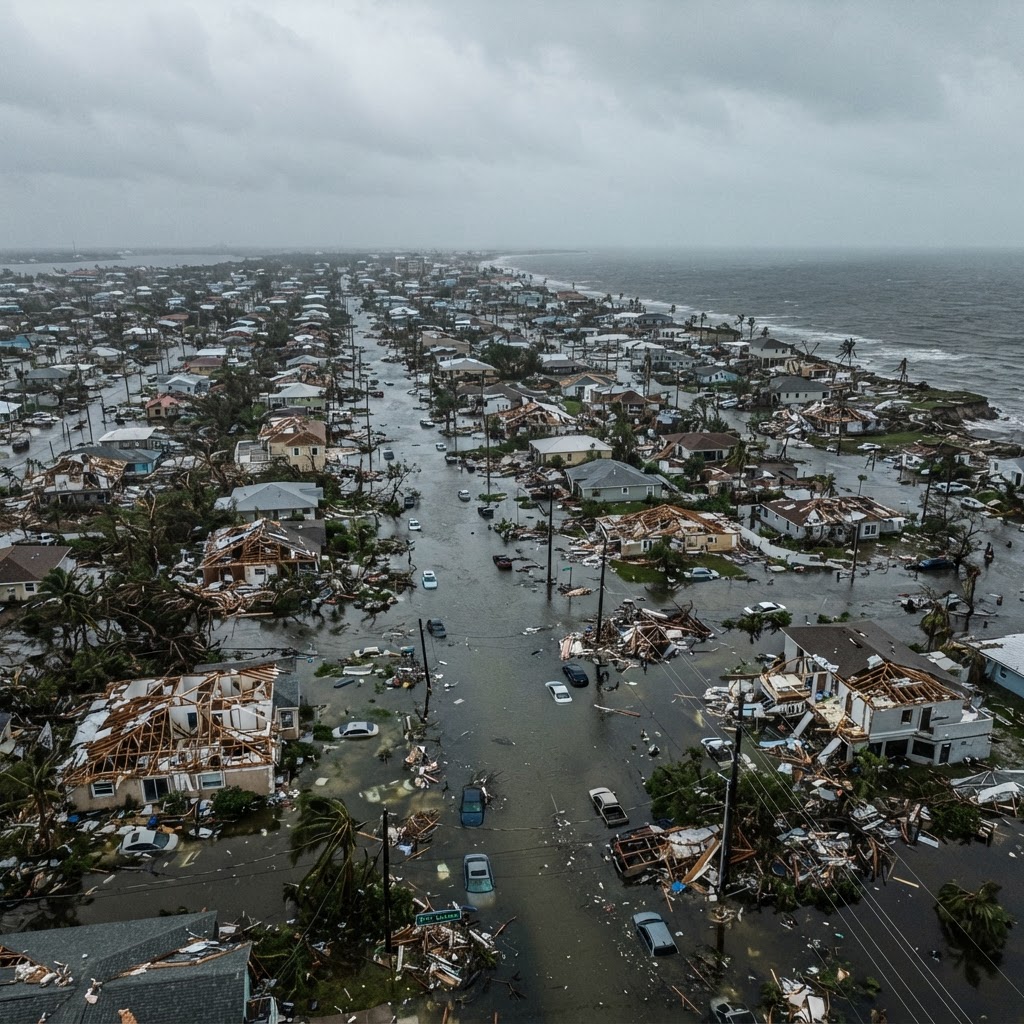 Hurricane destruction aftermath