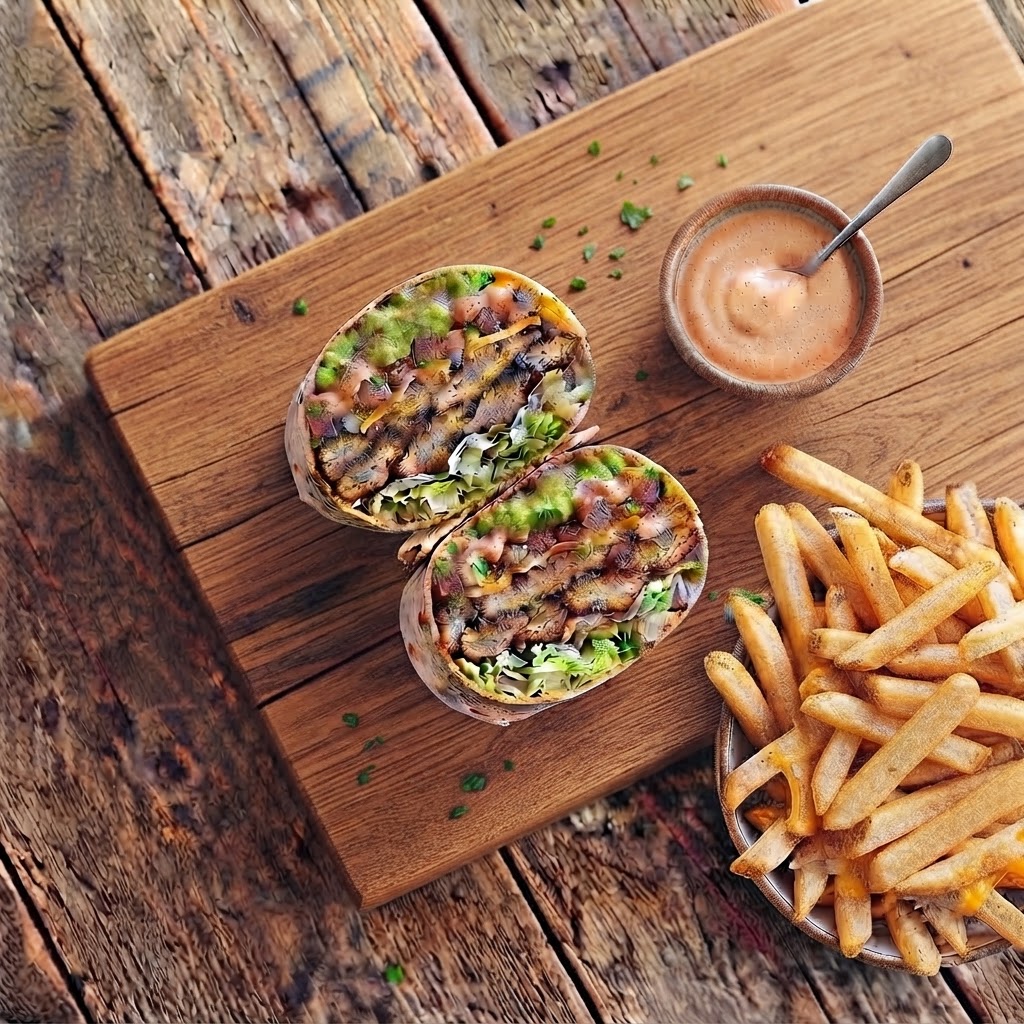 Mexican Chicken Burrito Burger