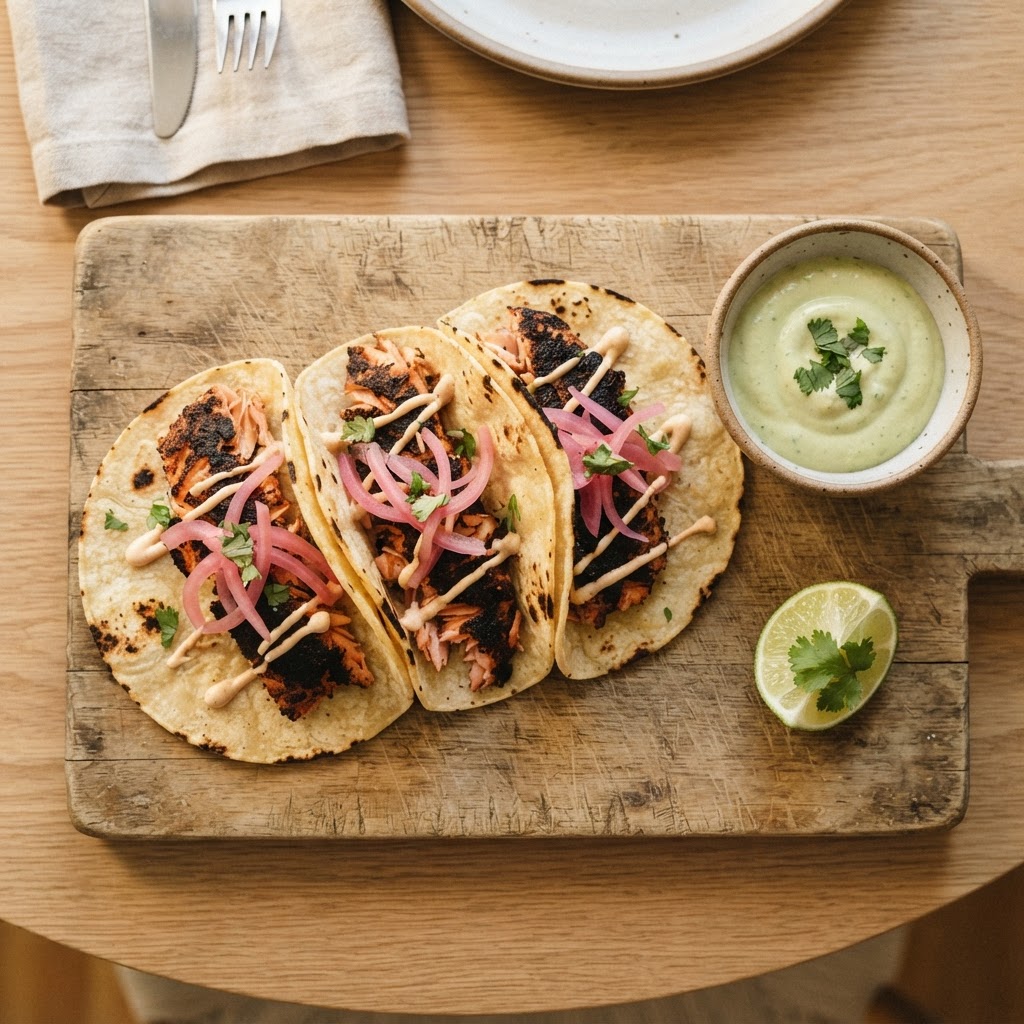 Blackened Salmon Taco