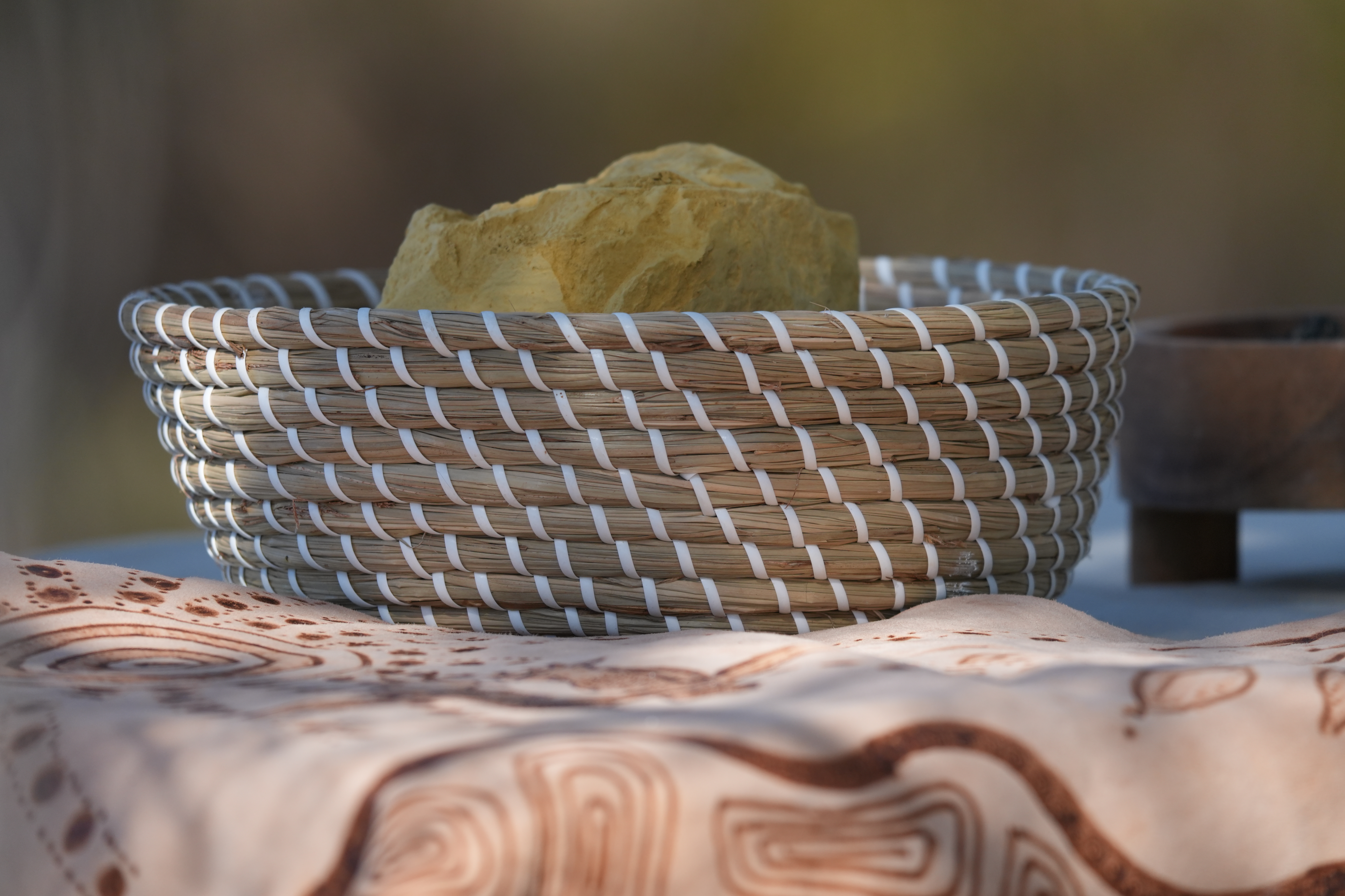 Ochre gathered, ready