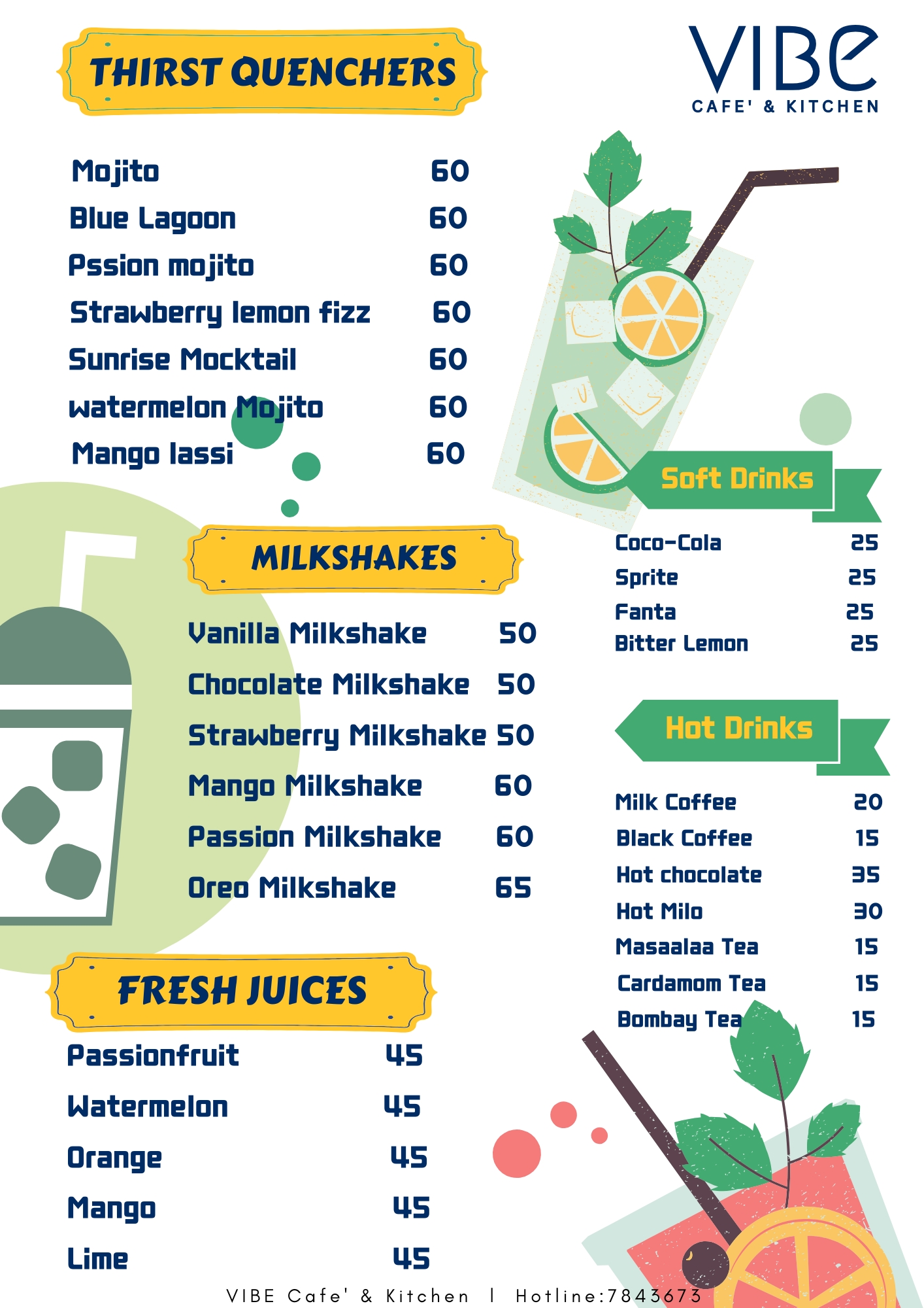 VIBE Café & Kitchen full menu, page 7