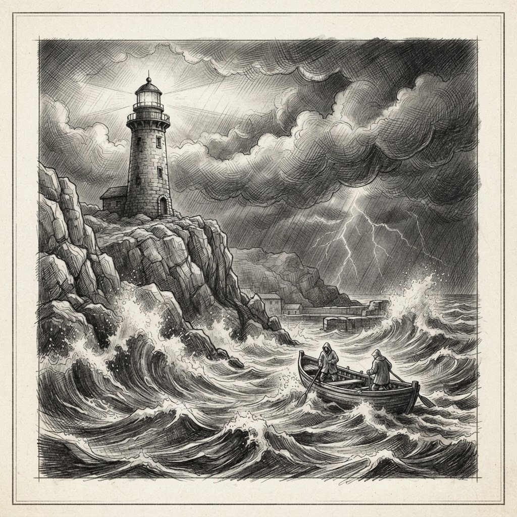 Sketch illustration for Psalm 9:10