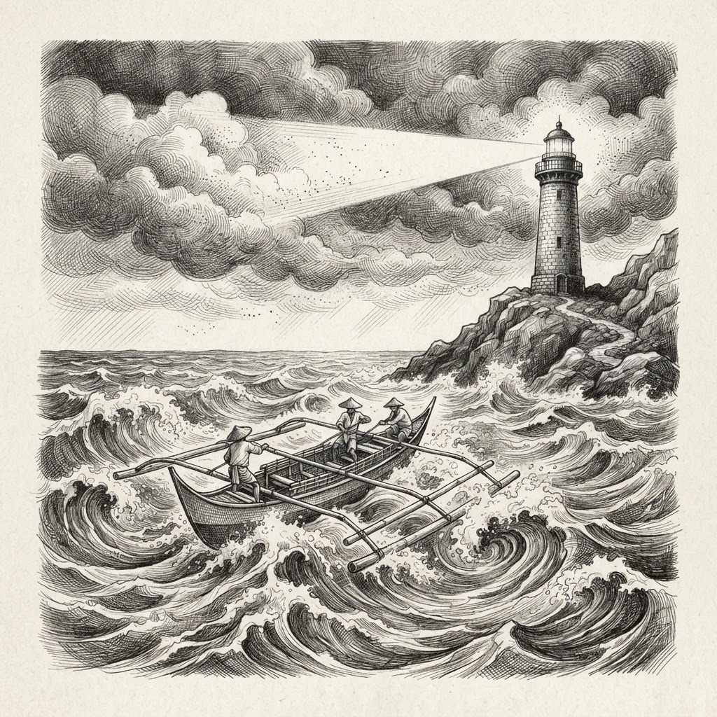 Sketch illustration for Psalm 27:1