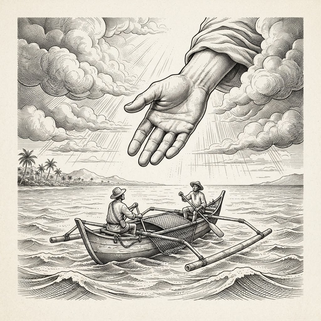 Sketch illustration for Psalm 28:7