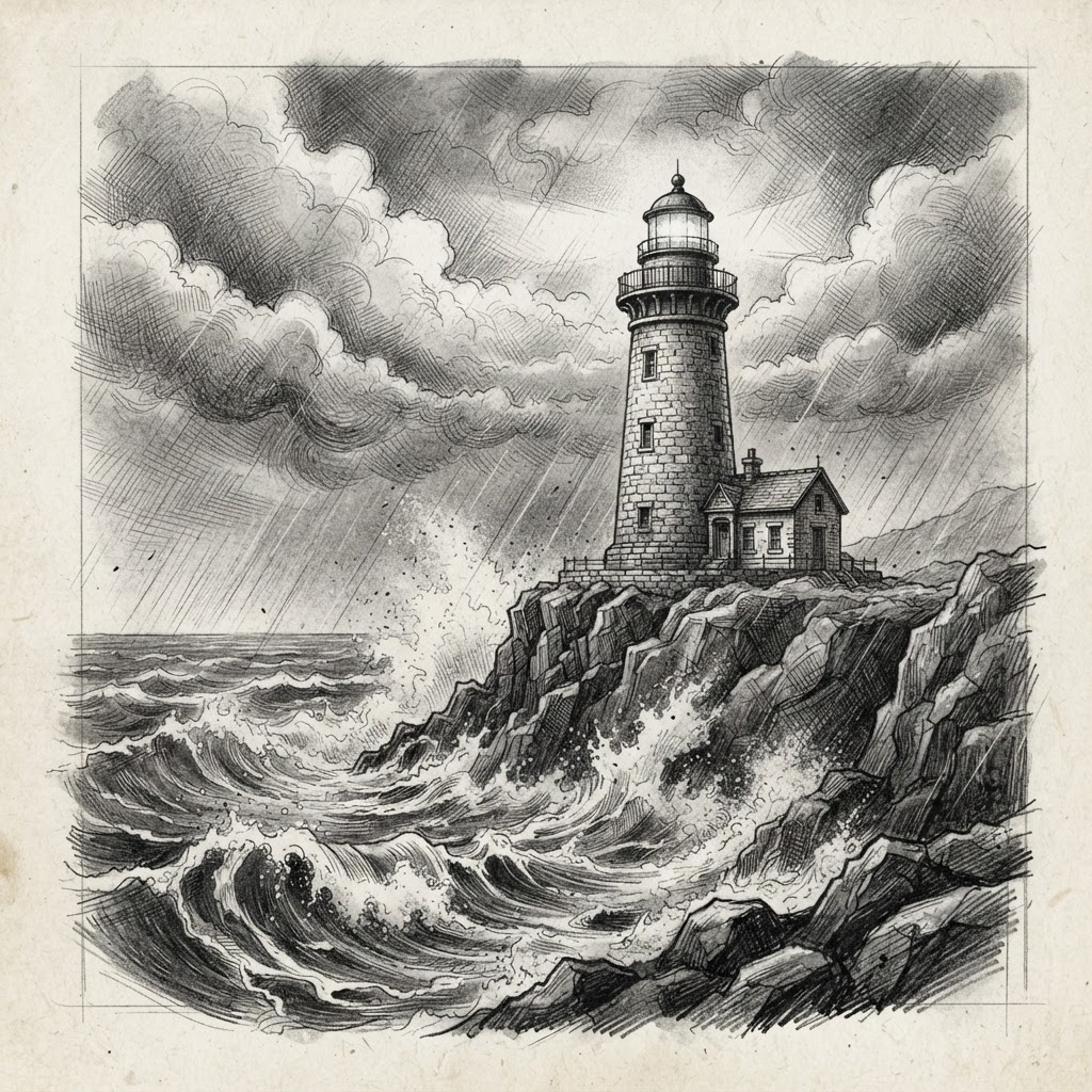 Sketch illustration for Psalm 91:2