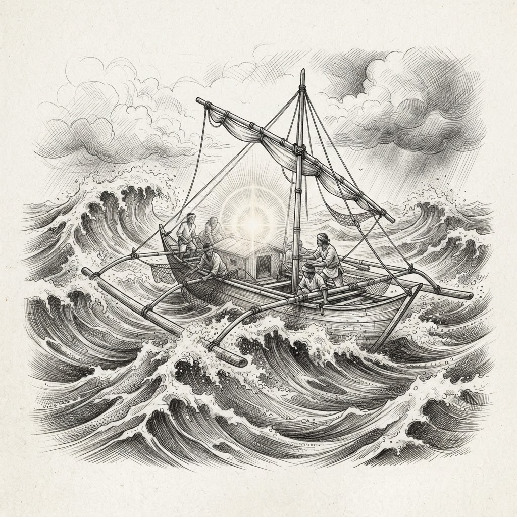 Sketch illustration for Deuteronomy 31:6
