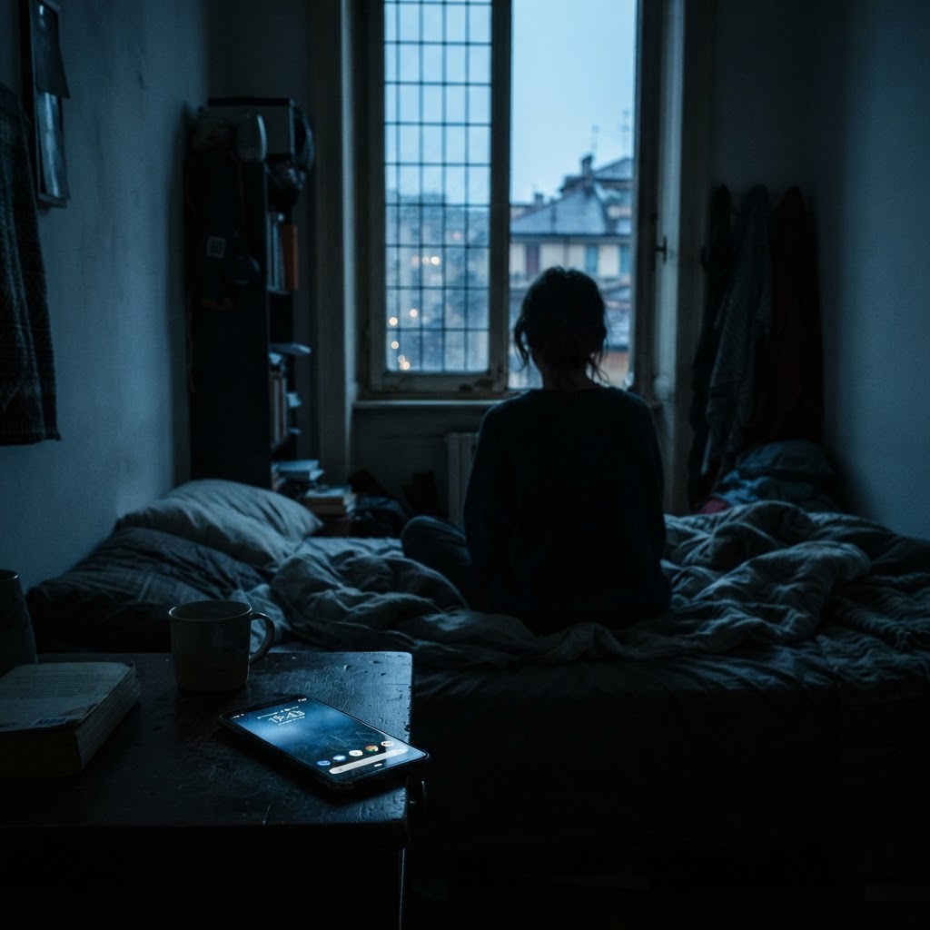 Loneliness Beneath Milan Skies