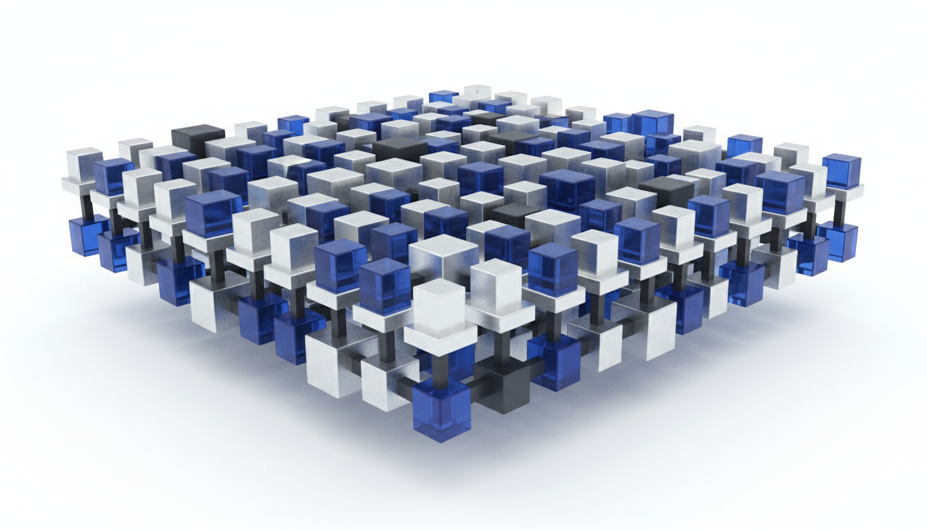 Abstract geometric structures representing strategic organization and precision