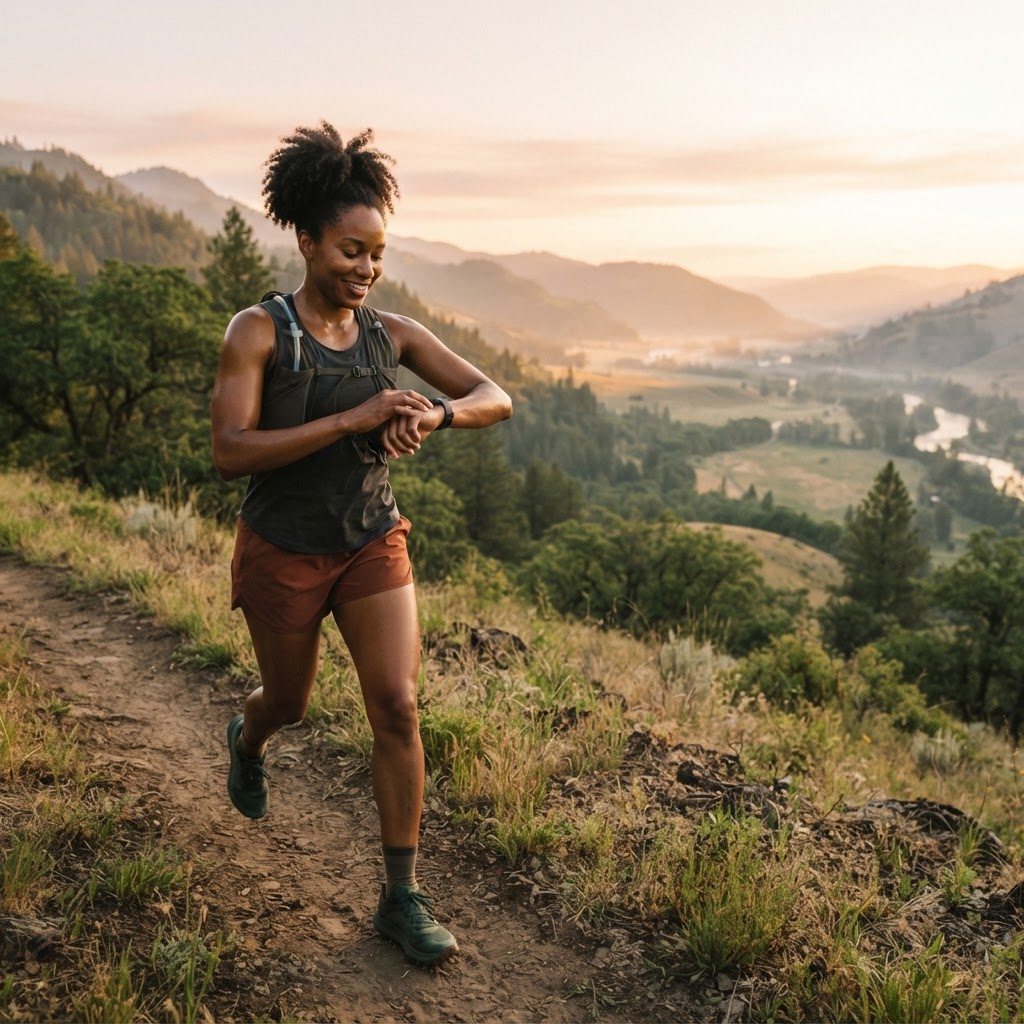A Nexus member running with a fitness wearable