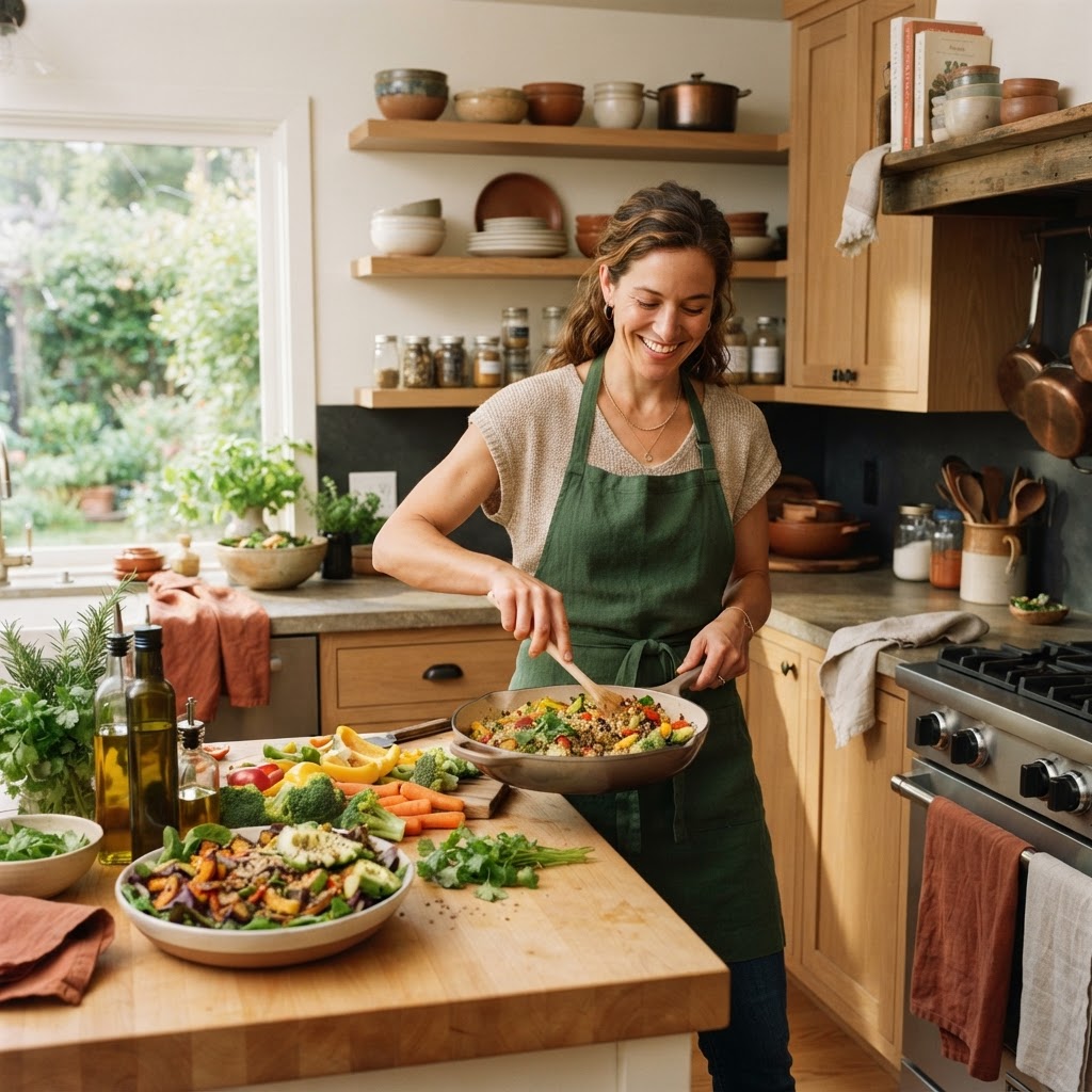 A Nexus member preparing a balanced meal