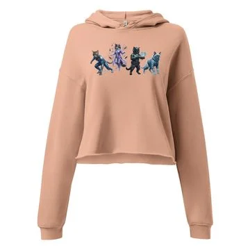 Cosmic Cats Cropped Hoodie