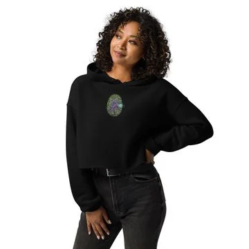Geo Cropped Hoodie