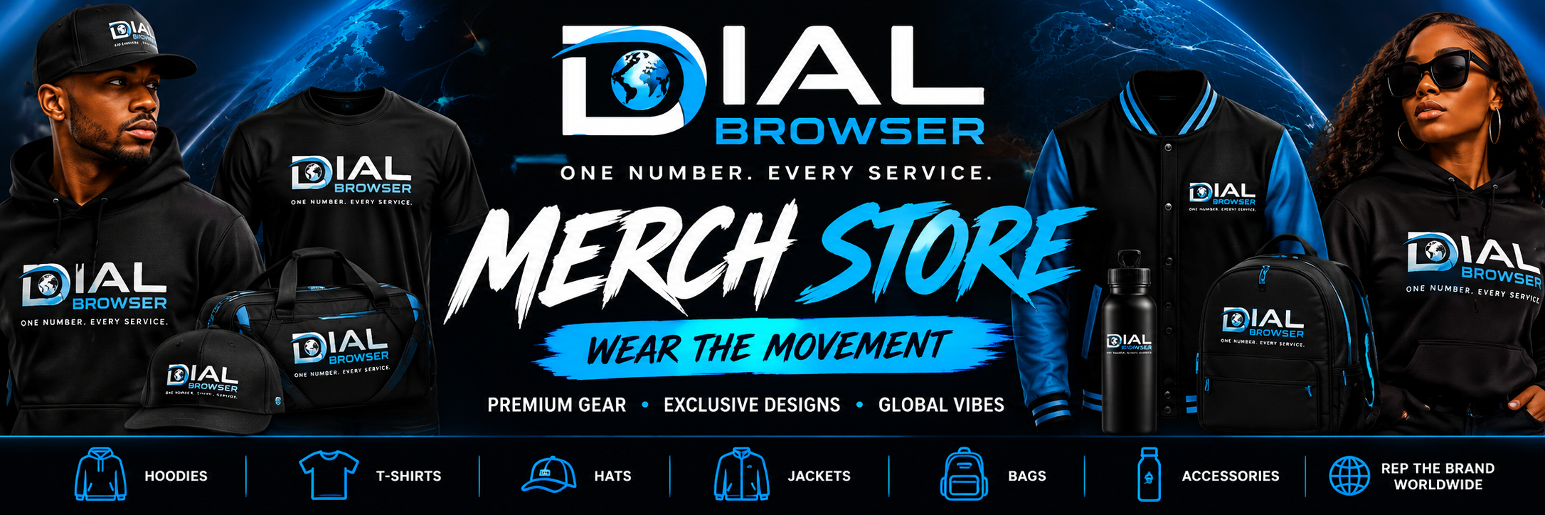 Dial Browser Merch Store — Wear the Movement
